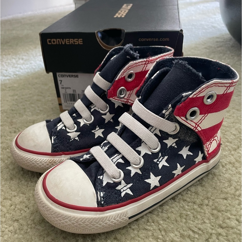 USA Stars and Stripes high tops
